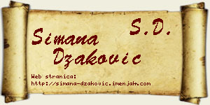 Simana Džaković vizit kartica